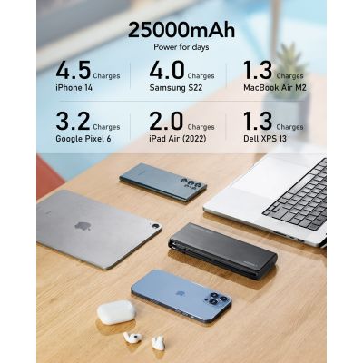 5. VEGER TC130 Powerbank Lithium-Ionen (Li-Ion) 25000 mAh Schwarz