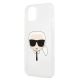 6. Karl Lagerfeld Glitter Karl's Head Hülle für iPhone 13 mini - Silber
