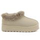 2. Beige Big Star Schneestiefel für Damen mit Fellbesatz an der Plateausohle UU274204