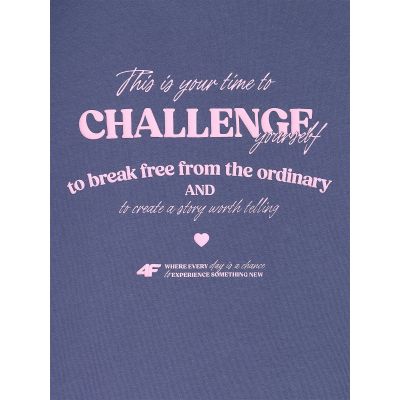 8. Oversized Langarmshirt mit Print für Mädchen 4F 4FJRAW25TLONF589-33S