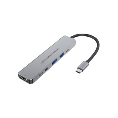 Conceptronic DONN33G Kabelgebundene Dockingstation USB 3.2 Gen 1 (3.1 Gen 1) Typ-C Silber