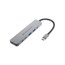 Conceptronic DONN33G Kabelgebundene Dockingstation USB 3.2 Gen 1 (3.1 Gen 1) Typ-C Silber
