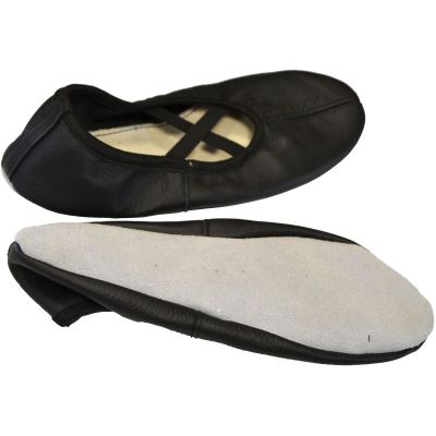 3. Schwarze Ballerinas mit elastischem Riemen, Größe 36