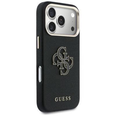 4. Guess FW Resin Logo Hülle für iPhone 17 Pro - Schwarz