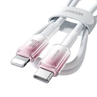 5. Joyroom S-A42 Crystal-Clear Series 30W USB-C – Lightning Kabel 1,2 m – Weiß