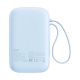 2. Baseus QPow 2 30W 10000mAh Powerbank mit integrierten USB-C-Kabeln – Blau