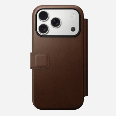 4. Nomad Moderne Leder-Folio-Handyhülle 16 cm (6,3") Braun