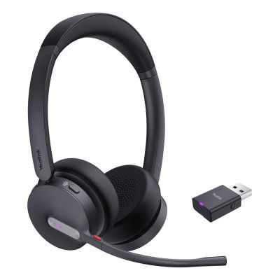 2. Yealink WH64 Hybrid Dual Teams Headset Kabelloses Headset mit Kopfbügel, Büro/Callcenter, Micro-USB, Bluetooth, Schwarz