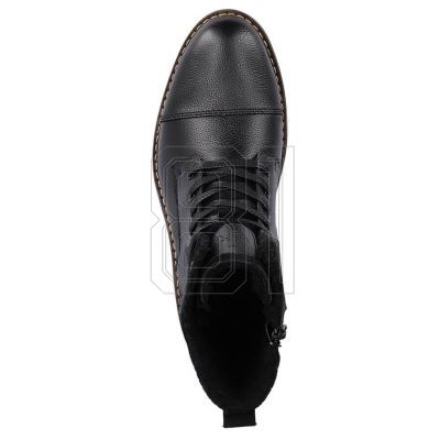23. Rieker M RKR296A Wollgefütterte Lederstiefelette, schwarz