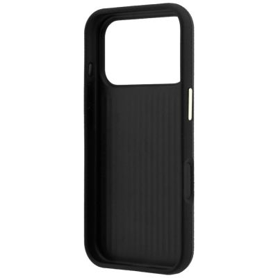 7. Guess Grained & Big Resin Logo Case für iPhone 18 Pro / 17 Pro - Schwarz