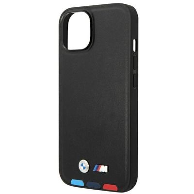 6. Hülle BMW BMHCP14M22PTDK iPhone 14 Plus 6.7 "schwarz / schwarz Leder Stamp Tricolor