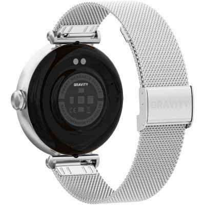 9. Smartwatch Gravity Silber Weiß 2 Armbänder GT26-8