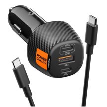 Spigen Essential EV1133 3-Port-Autoladegerät – Schwarz
