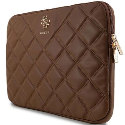 2. Guess Quilted 4G-Hülle für einen 14-Zoll-Laptop – braun