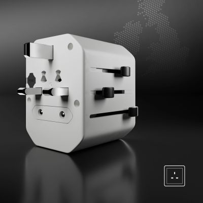 7. SBS TEADAPTUSBTCUNI USB-C/USB-A Universal-Reiseadapter – Weiß