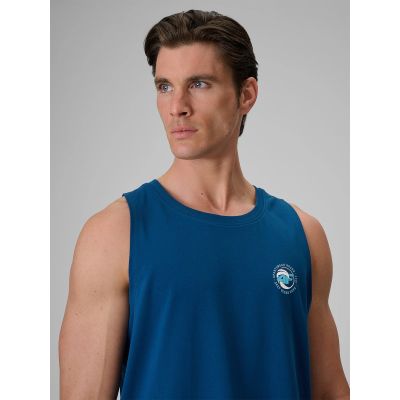 4. Ärmelloses Herren-T-Shirt mit Aufdruck, reguläre Passform, 4F 4FRSS26TSLEM366-10S