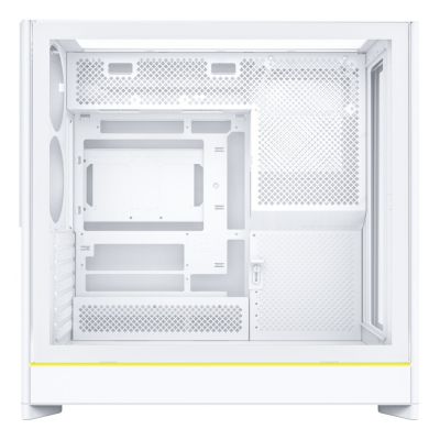4. Montech HS01 PC-Gehäuse, Midi-Tower, ATX, aRGB, gehärtetes Glas – Weiß