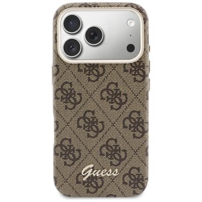 3. Guess 4G Script MagSafe Hülle für iPhone 17 Pro Max – Braun