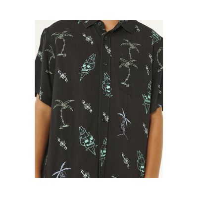 5. RIP CURL Eternal Shred Kurzarmhemd - Junge Schwarz