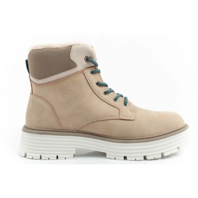 4. O'Neill Winterstiefel Damen Wanderstiefel Stiefeletten isoliert modisch Beige Weiß