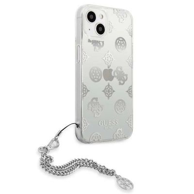 4. Guess GUHCP13SKPESI iPhone 13 mini 5,4" Silber/Silber Hardcase Peony Chain Collection