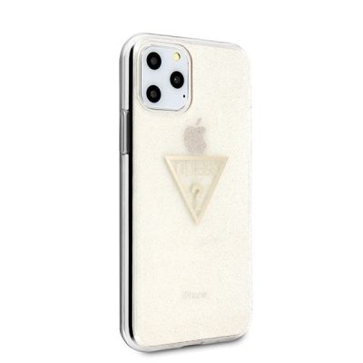 5. Guess GUHCN58SGTLGO iPhone 11 Pro Gold/Gold Hartschalenetui Glitter Triangle