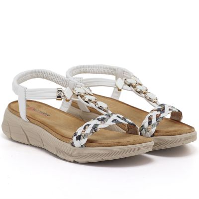 4. Weiße Keilsandalen für Damen Artiker 58C0013
