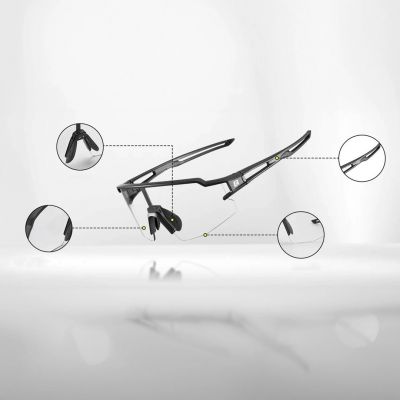 4. Rockbros 10175 Photochrome UV400 Fahrradbrille - Schwarz