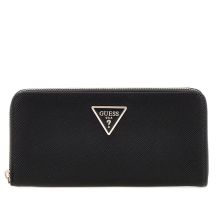 GUESS DAMEN-GELDBÖRSE SCHWARZ MIT DREIECKIGEM LOGO LAUREL II