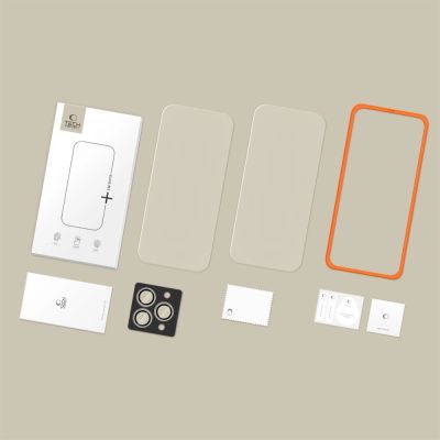 3. Tech-Protect Easy Set+ 3er-Pack Panzerglas für iPhone 16 Pro / 17 Pro - transparent