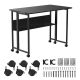 Klappbarer Schreibtisch Maclean, schwarz, mobil, 100 x 58 cm, max. 50 kg, MC-126 B