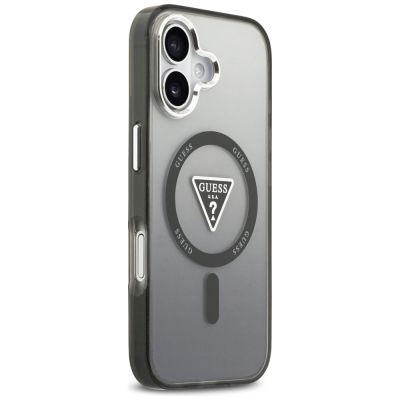 4. Guess IML Gradient Triangle Logo MagSafe Hülle für iPhone 17 - Schwarz