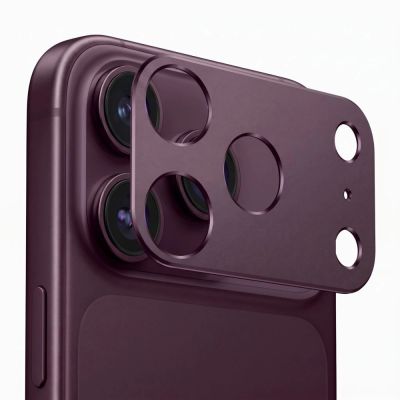 4. Kameraabdeckung Tech-Protect Camalloy Fit+ für iPhone 18 Pro – burgunderrot