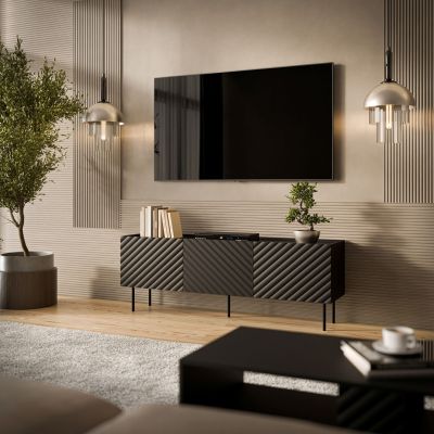 3. 3D-TV-Schrank LUCCA 165x40x59 schwarz