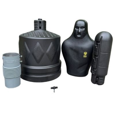 5. Freistehende verstellbare Schaufensterpuppe MASTERS BOX-MAN-1 schwarz
