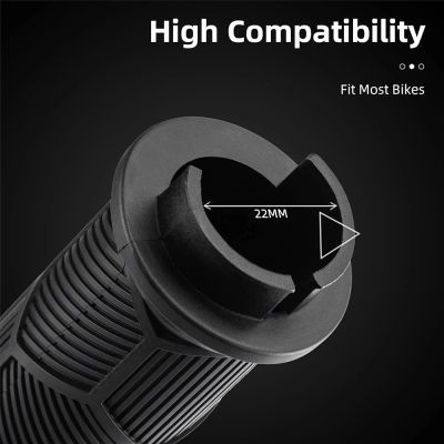 5. Rockbros 40720007001 Fahrradgriffe mit Reflektor – Schwarz