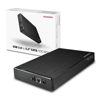 12. AXAGON EE35-XA3 Externes Gehäuse 3,5", USB 3.0, SATA II, Aluminium - Schwarz