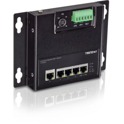 TRENDnet 5-Port Gigabit Unmanaged PoE+ FA Metal Industrial Switch