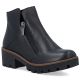 7. Schwarze Damen-Ankle-Boots aus Leder mit Blockabsatz, Rieker 79254-00