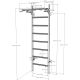 12. Turnwand-Stangen aus Holz und Metall mit Hantelbank K 221W
