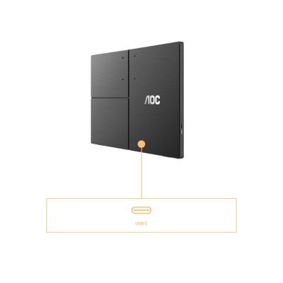 3. AOC 16T3EA Tragbarer Fernseher/Monitor Schwarz 39,6 cm (15,6") 1920 x 1080 px