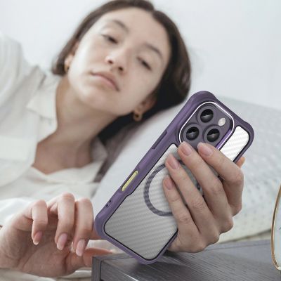 8. Leading Series MagSafe Silikonhülle für iPhone 16 Pro – Lila
