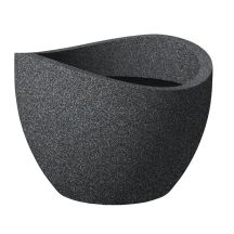 Scheurich 4033083250525 Pflanzkübel für den Außenbereich, freistehend, Kunststoff, schwarz