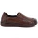 2. Bequeme Damen-Slipper aus Leder, braun, Vinceza 107241