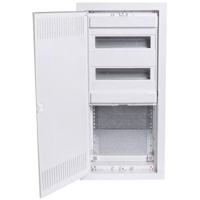 Unterputz-Installations- und Multimediagehäuse aus Kunststoff, 2 Reihen, 24 Module + 3-reihige Montageplatte Noark PMF-C 60-2