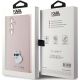 8. Karl Lagerfeld Choupette Metal Pin-Hülle aus Silikon für Samsung Galaxy S23 FE – Rosa