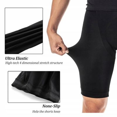 3. Rockbros RK2002XL Trägerhose mit XL-Polster – Schwarz