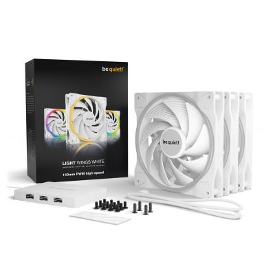 12. be quiet! LIGHT WINGS WHITE 140mm PWM Lüfter-Kit