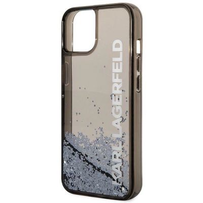 6. Karl Lagerfeld KLHCP14SLCKVK iPhone 14 6.1" schwarz / schwarzes Hardcase Liquid Glitter Elong
