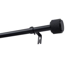 Ausziehbare einstangige Gardinenstange Ø 19 mm OMEGA schwarz 200–300 cm KOWALSKI